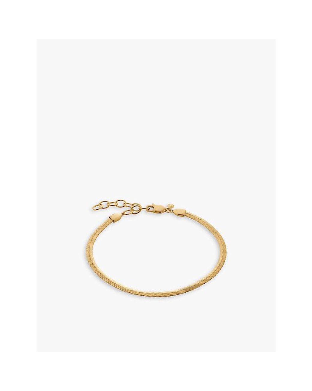 Monica Vinader Metallic 18Ct-Plated Sterling- Snake Chain Bracelet