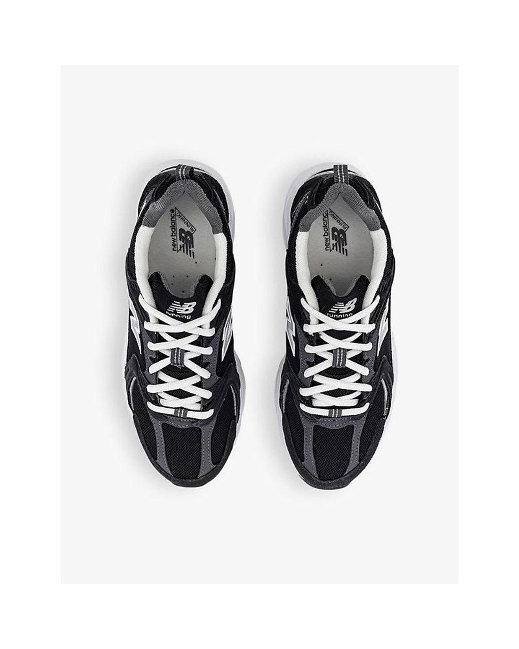 New Balance Black Mr530 Leather And Mesh Low-Top Trainers