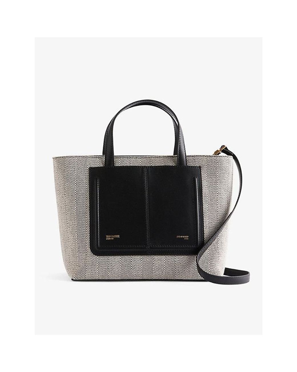 Ted baker black small tote bag sale
