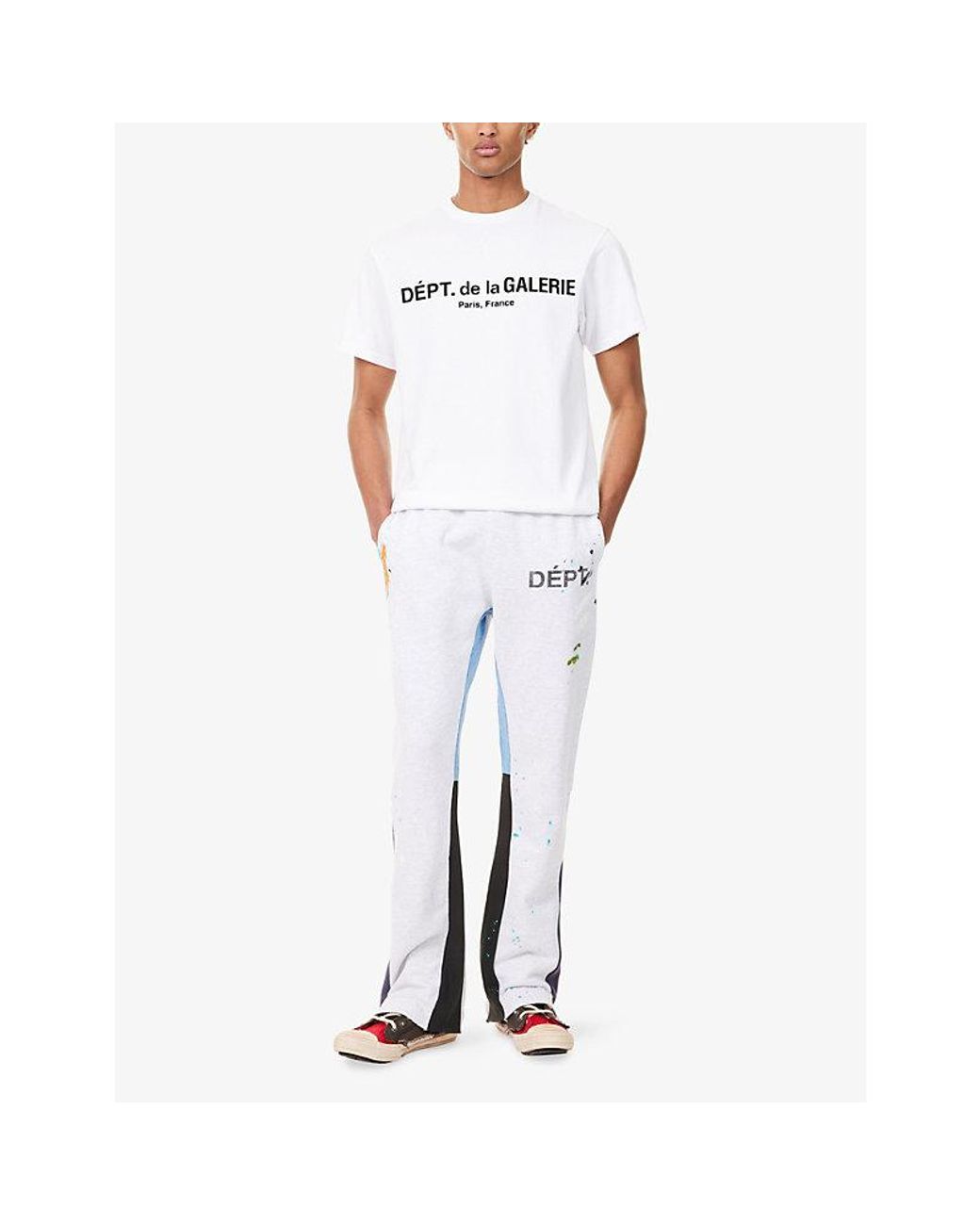 GALLERY DEPT. White Logo-Print Crew-Neck Cotton T-Shirt for men