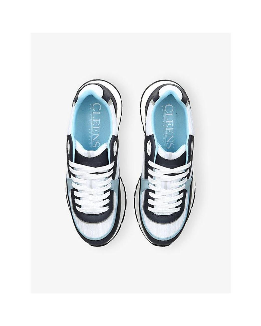 Cleens Blue Onesixty Runner Suede And Mesh Trainers for men