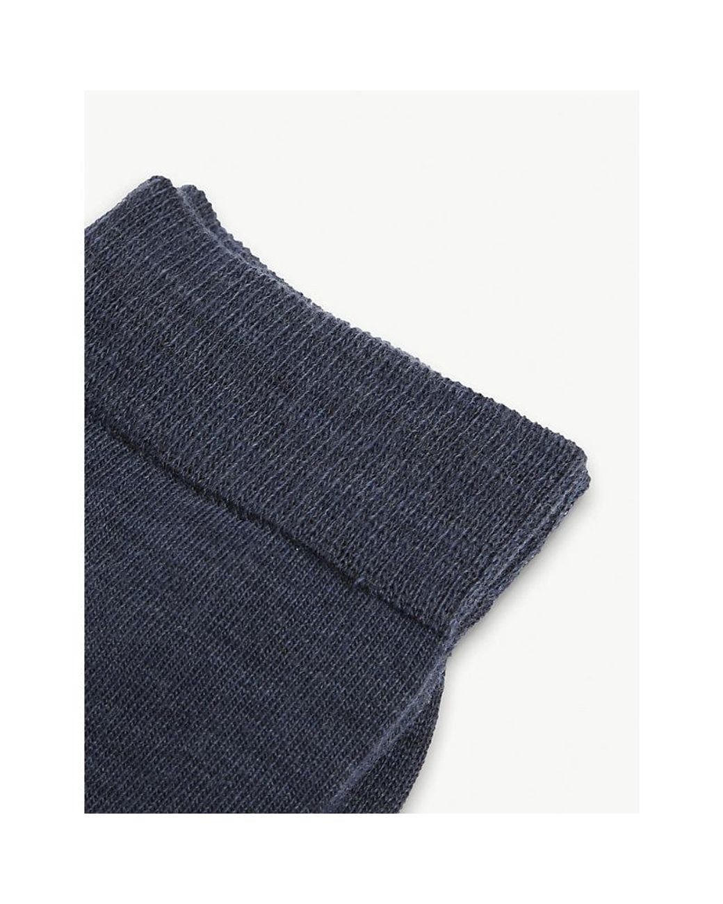 Falke Blue High-Rise Wool Socks