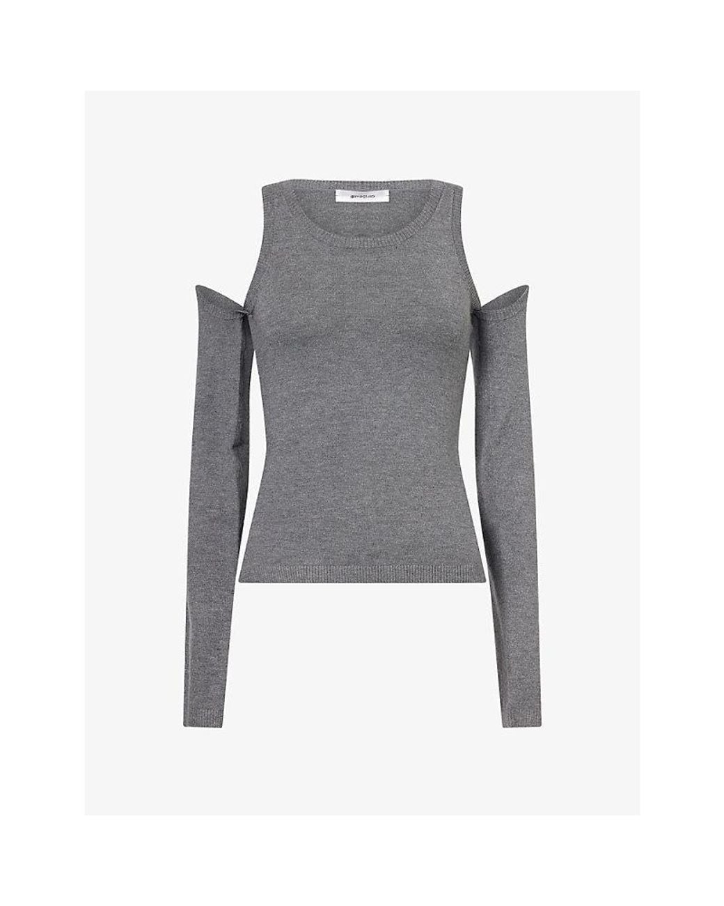 GIMAGUAS Gray Sky Cut-Out Knit Jumper