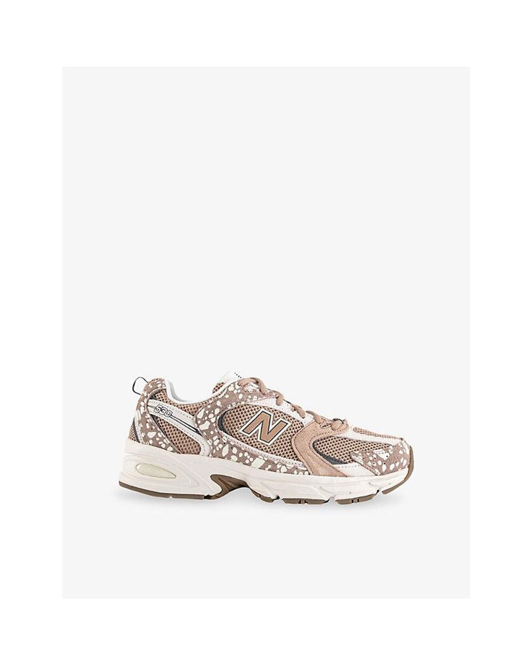 New Balance White Mr530 Leather And Mesh Trainers