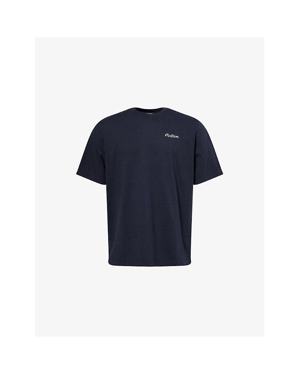 Malbon Blue Bermuda Baldwin Cotton T-Shirt for men