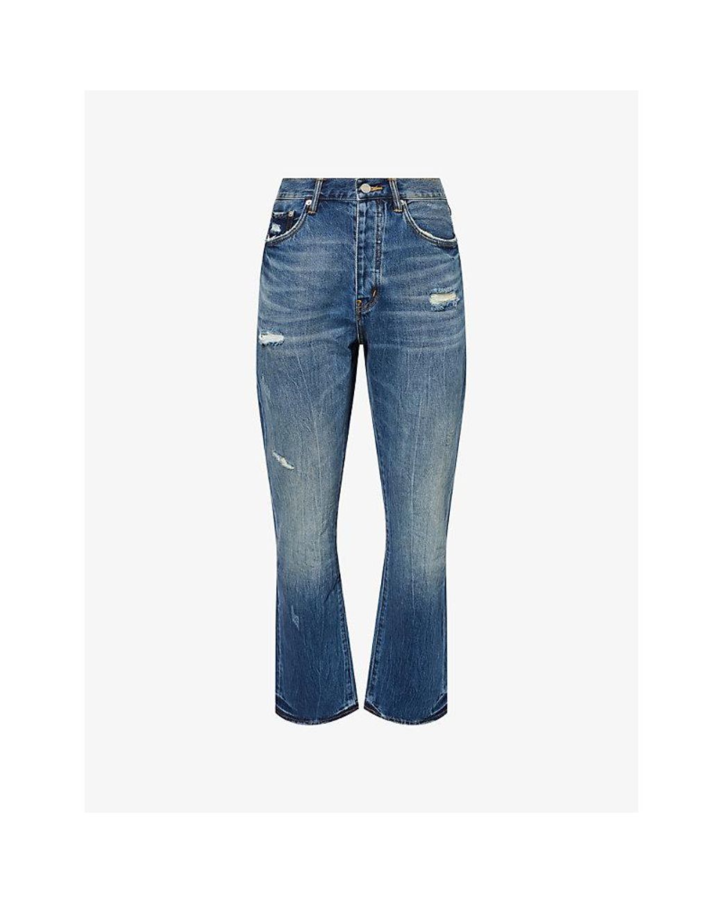 Purple Brand Blue Brand-Patch Straight-Leg Denim Jeans for men