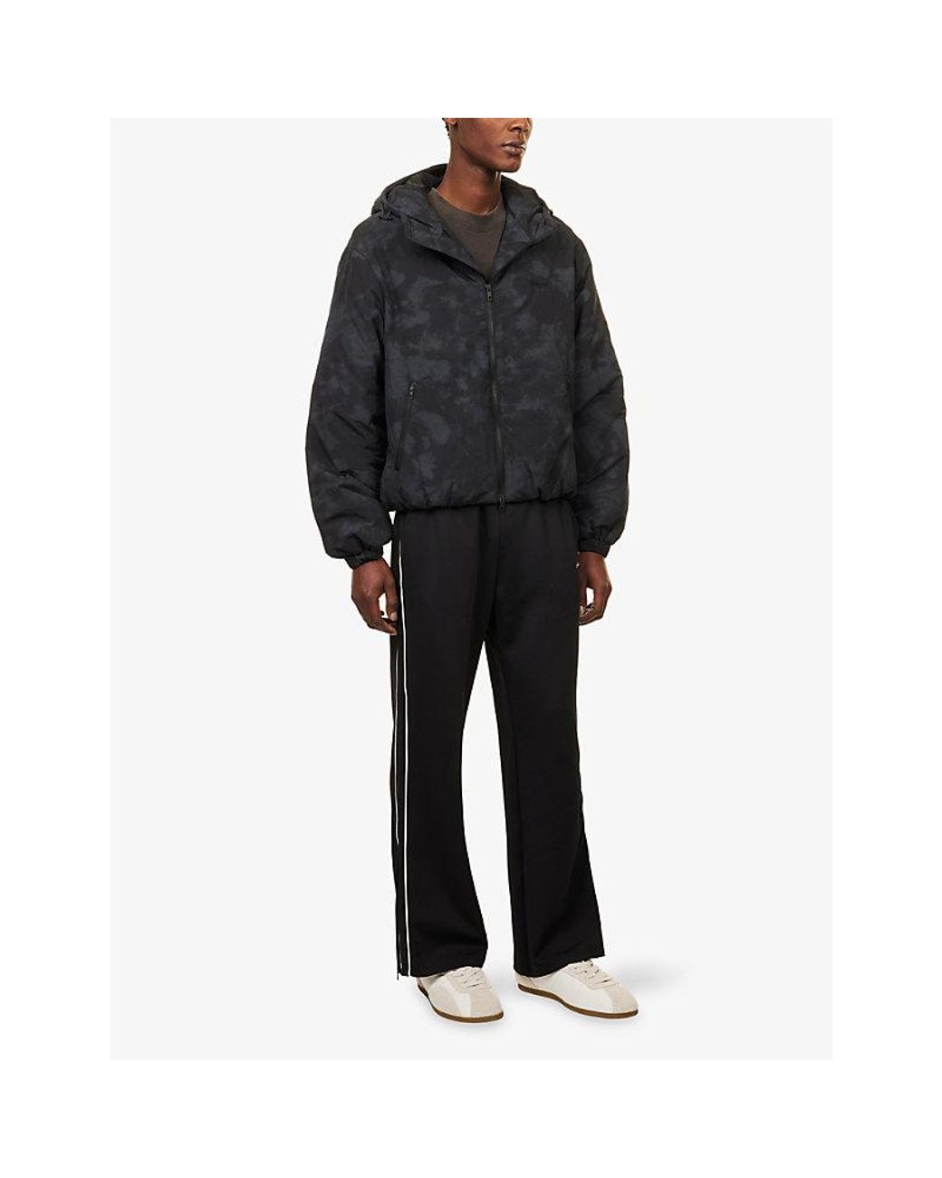 Represent Black Cyclone Hooded Shell Jacket for men