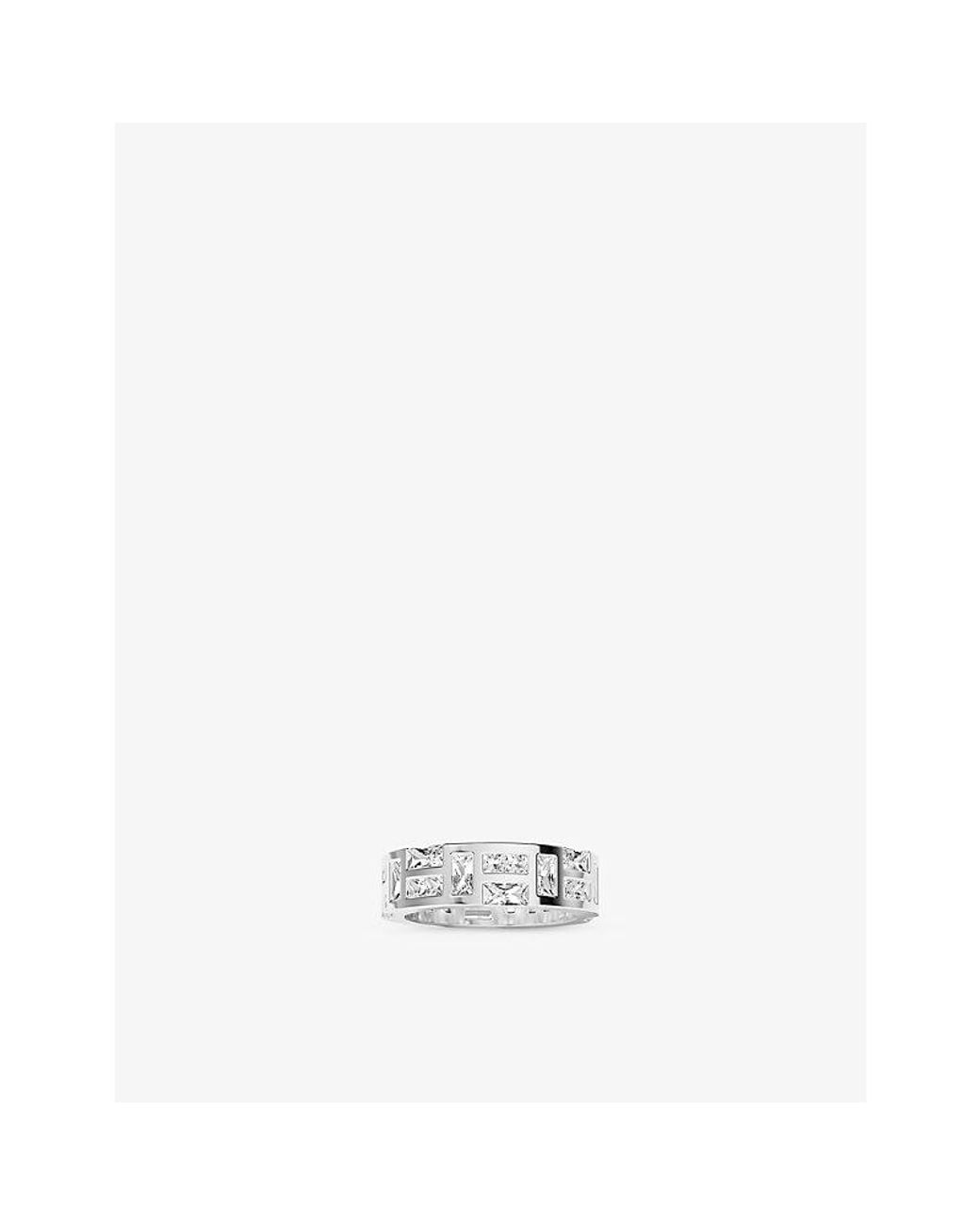 Apm Monaco White Ice Sterling- And Cubic Zirconia Ring