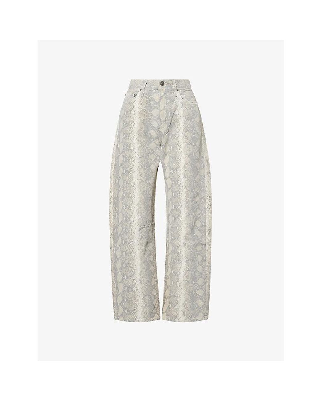Citizens of Humanity Gray Miro-Print Denim Jeans