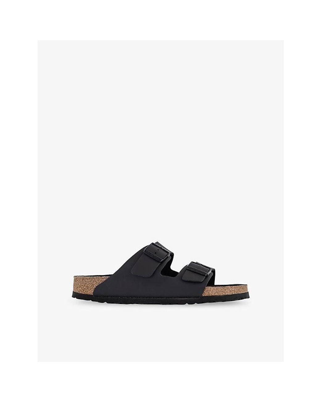 Birkenstock Black Arizona Two-Strap Faux-Leather Sandals for men