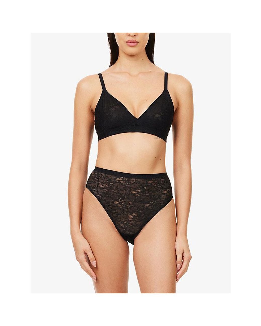 Spanx Gray Supersmooth Day To Date Night<Br/>Lace Hi-Leg Briefs