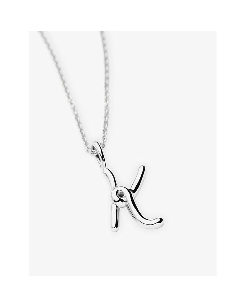 Missoma Metallic Curly Molten Mini Initial K-Plated Sterling- Necklace