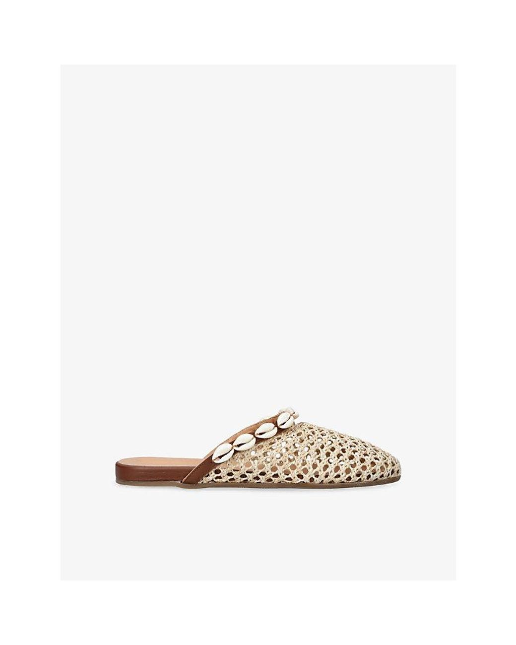 Ancient Greek Sandals Natural The Slipper Shells Raffia Mules