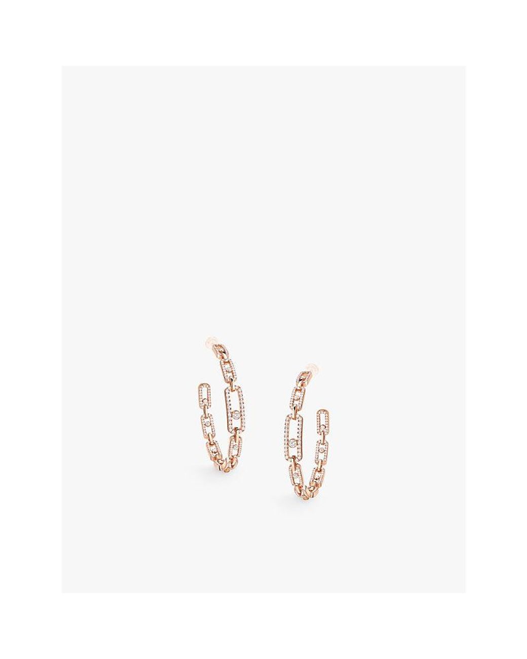 Messika Metallic Move Link Medium 18Ct- And 2.12Ct Diamond Earrings