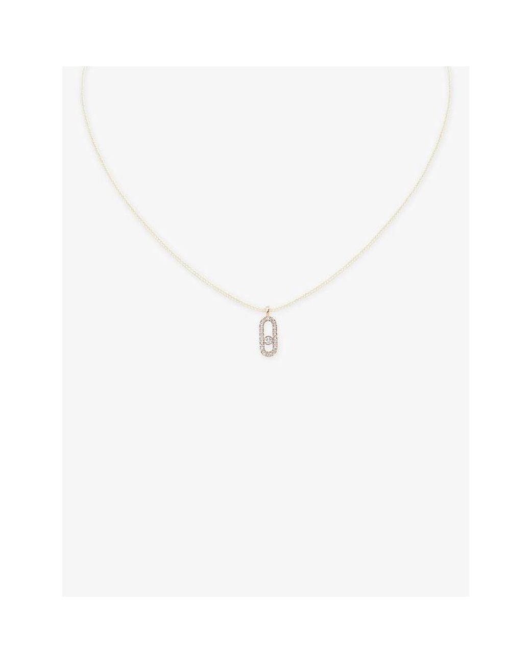 Messika White Cares 18Ct- And 0.09Ct Diamond Cord Necklace