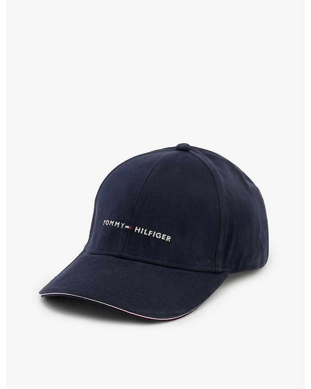 Tommy Hilfiger Corporate Striped-rim Cotton Baseball Cap in Blue for Men |  Lyst