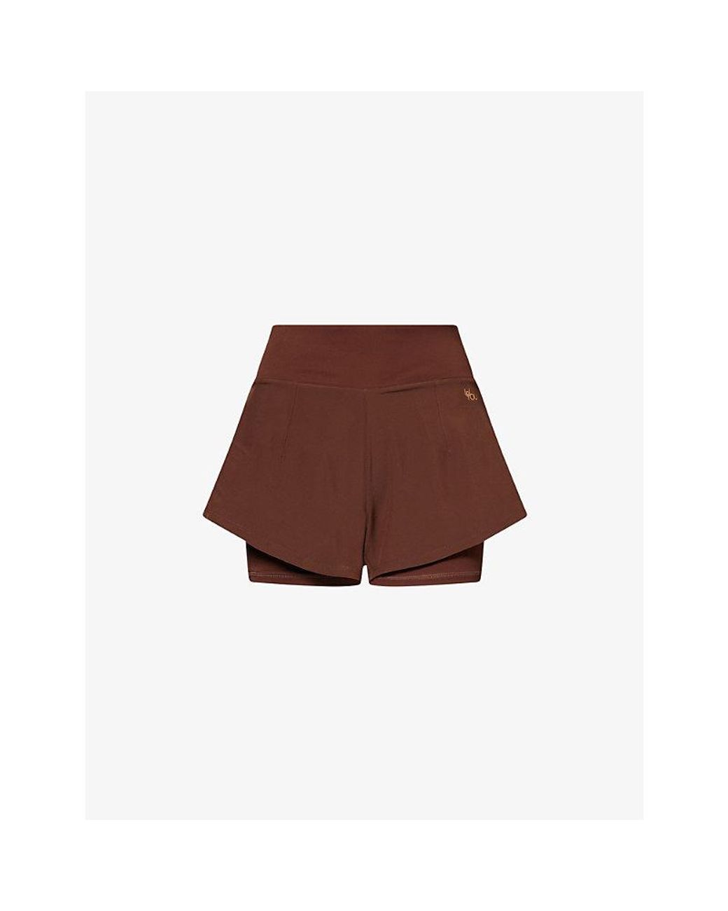 Now You Live Brown Ashby 2-In-1 Stretch-Woven Shorts