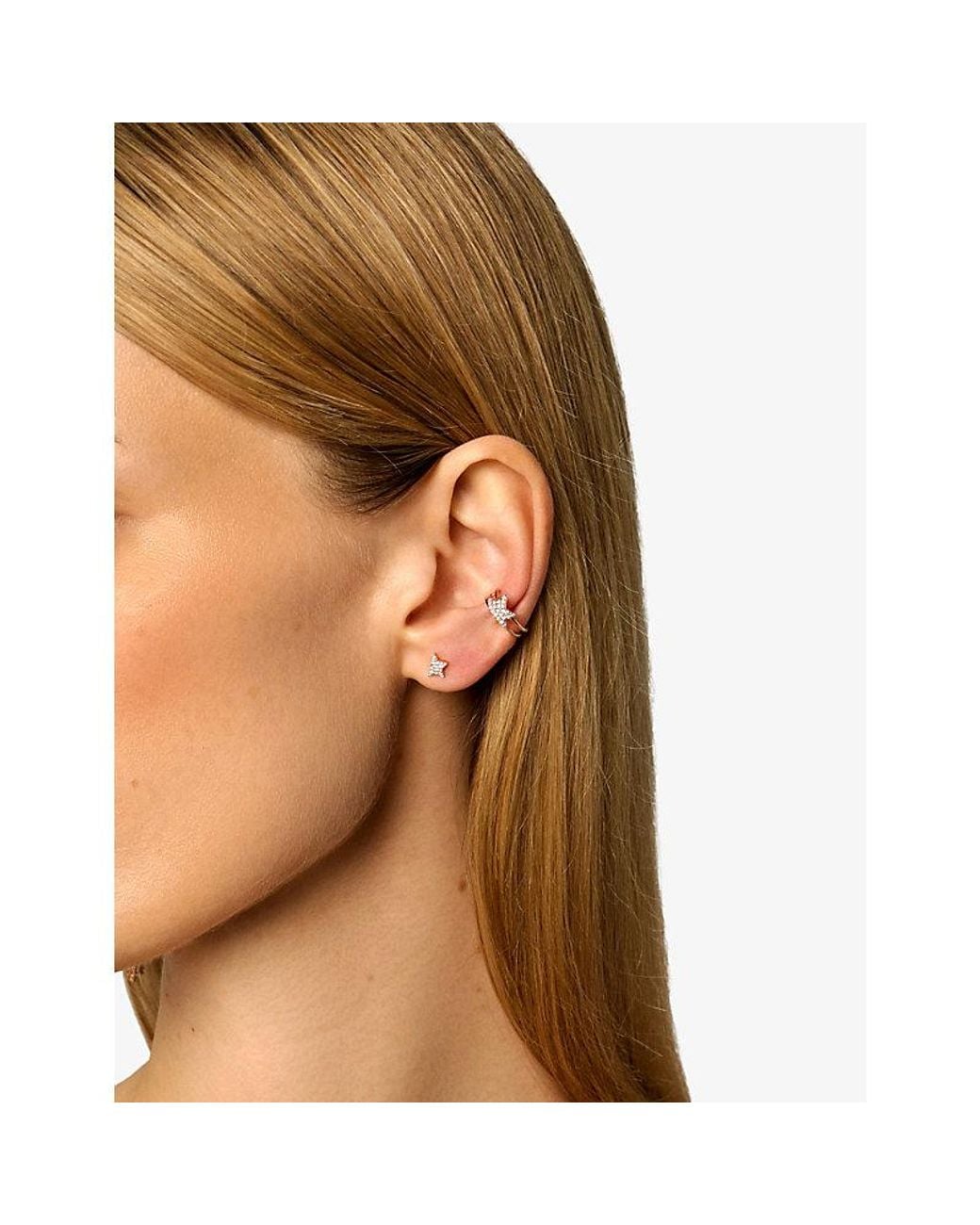 Kismet by Milka White Comet Mini 0.04Ct Diamond Stud Earring