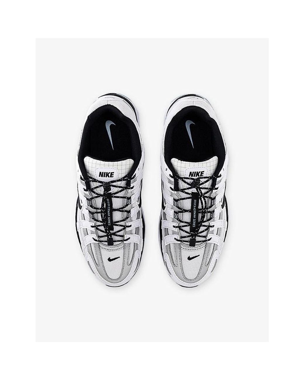 Nike White P-6000 Leather And Mesh Trainers for men
