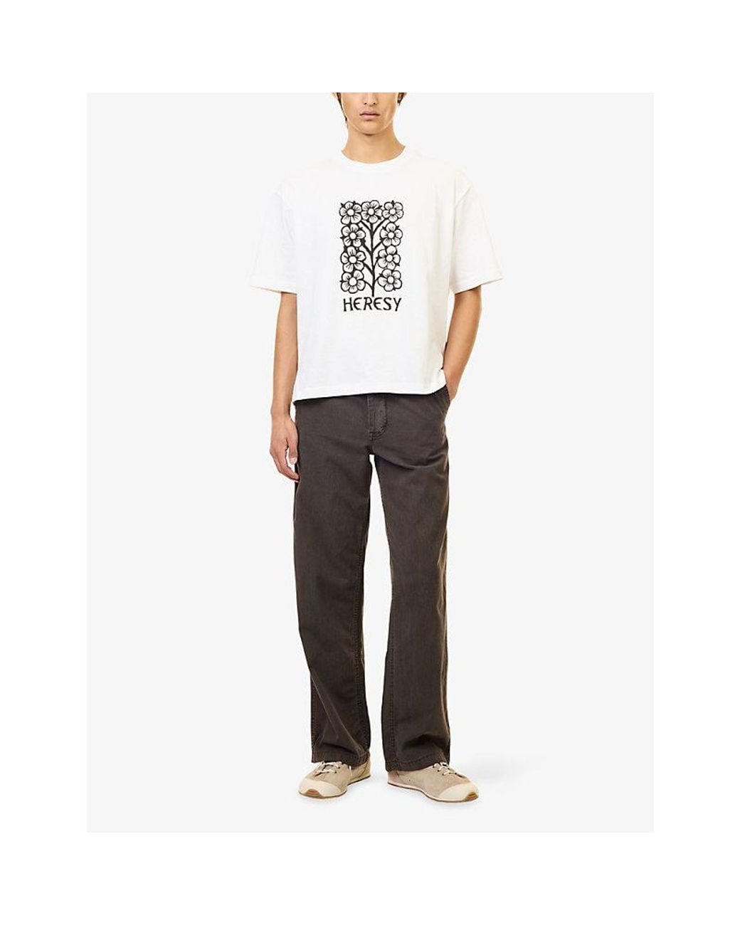 Heresy White Verdure Floral-Print Cotton T-Shirt for men