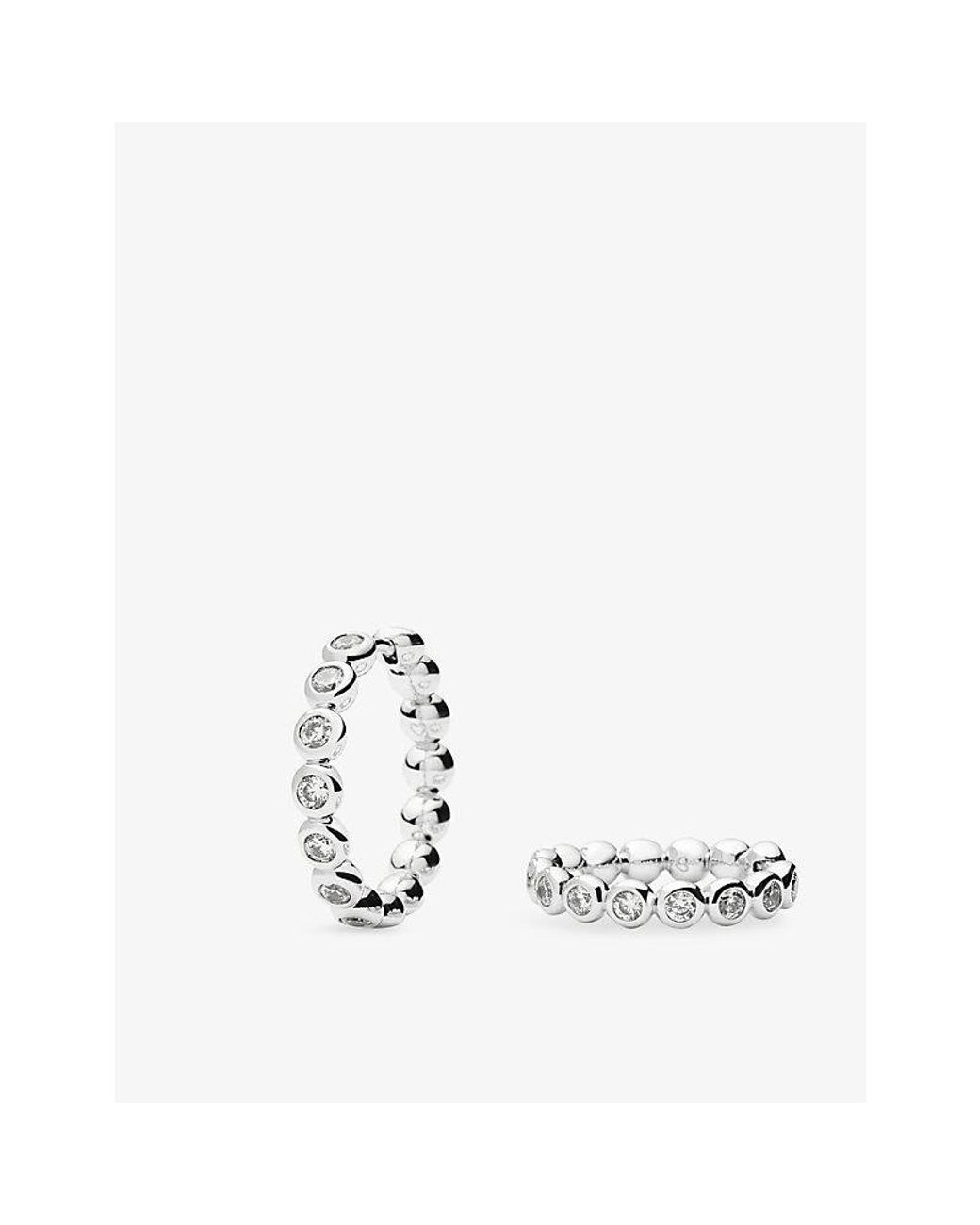 Missoma White Tennis Medium Plated Brass And Cubic Zirconia Hoop Earrings
