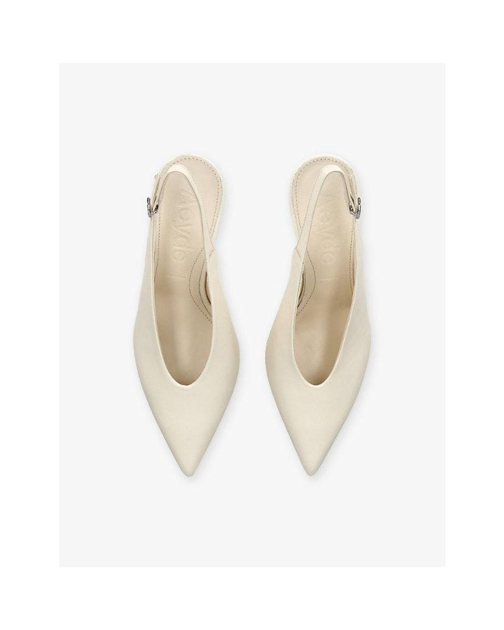 Aeyde White Carla 75 Leather Pumps