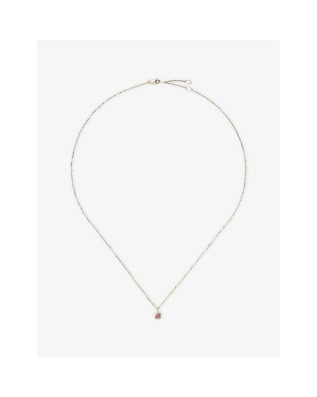 Missoma White Fine October Birthstone 18Ct And Peridot Pendant Necklace