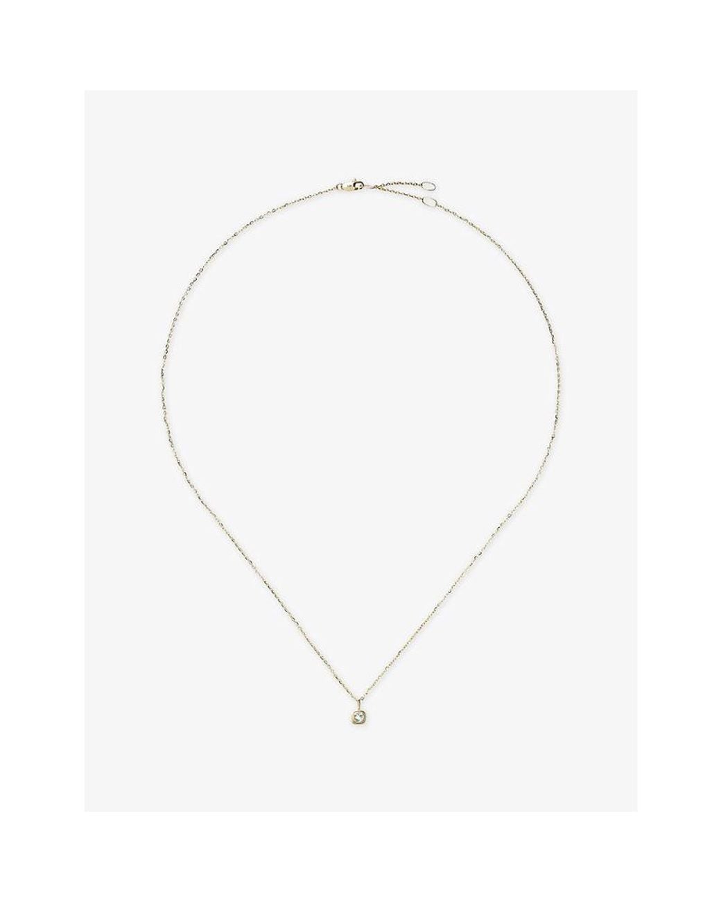 Missoma White Fine March Birthstone 18Ct And Aquamarine Pendant Necklace
