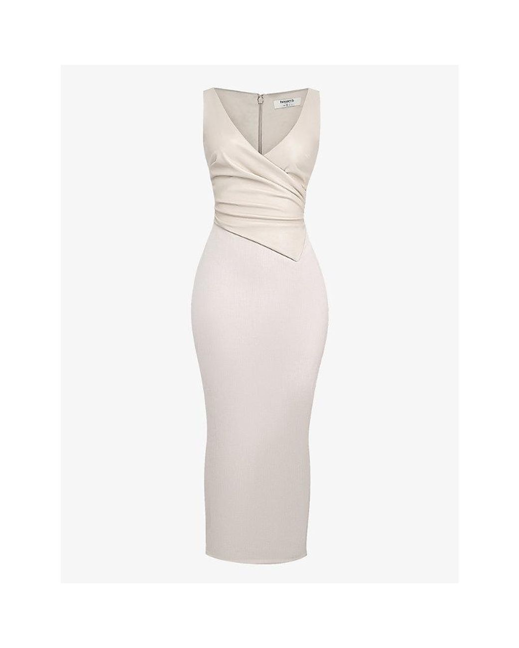 white christmas dresses Olivaceous Vegan Leather Dress in Black main image 1