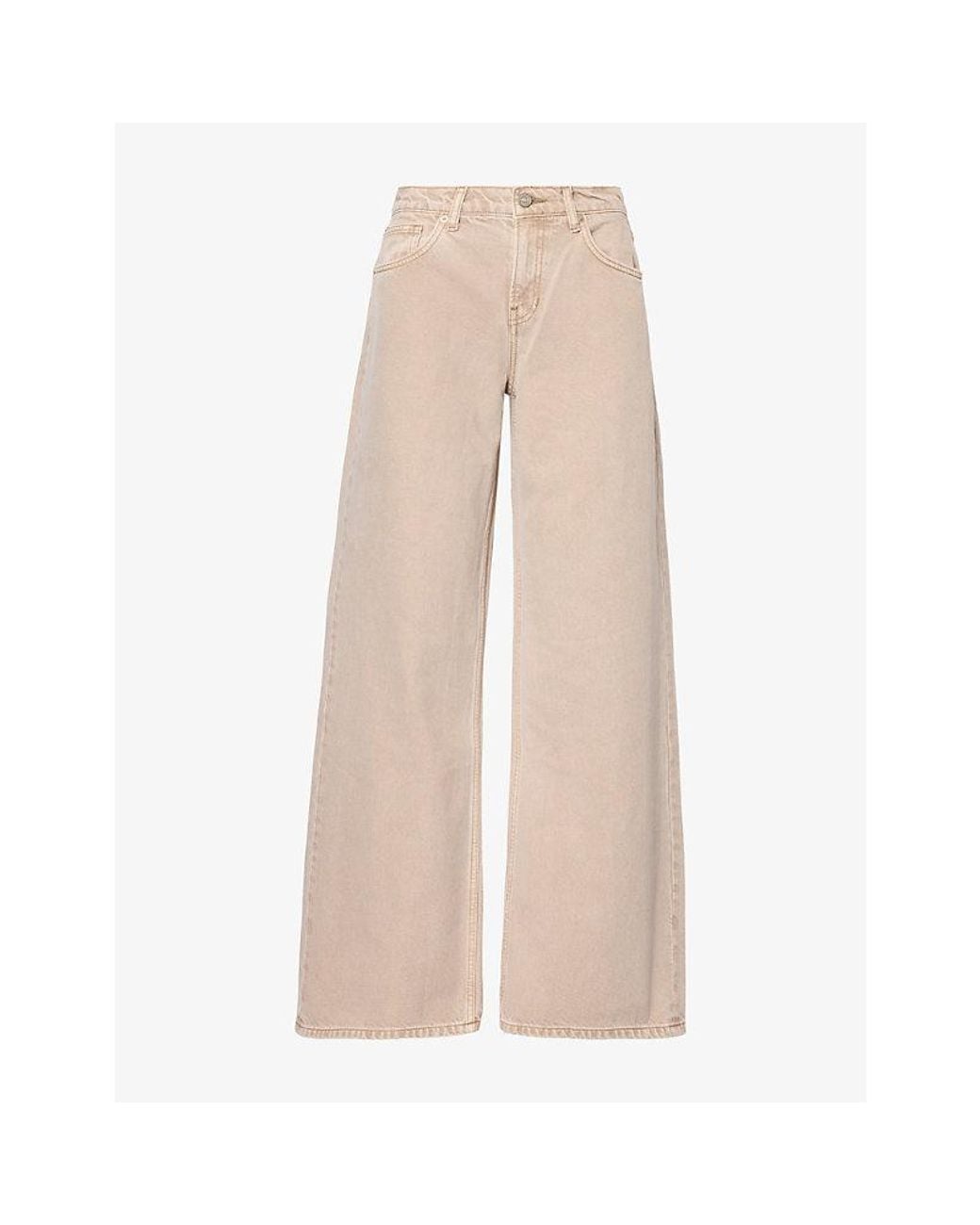 Reformation Natural Cary Slouchy-Wide Cotton Jeans