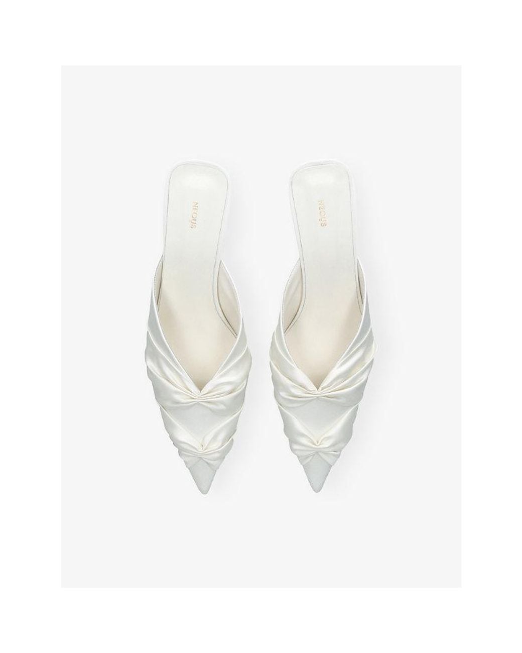 Neous White Geminga Satin Mules
