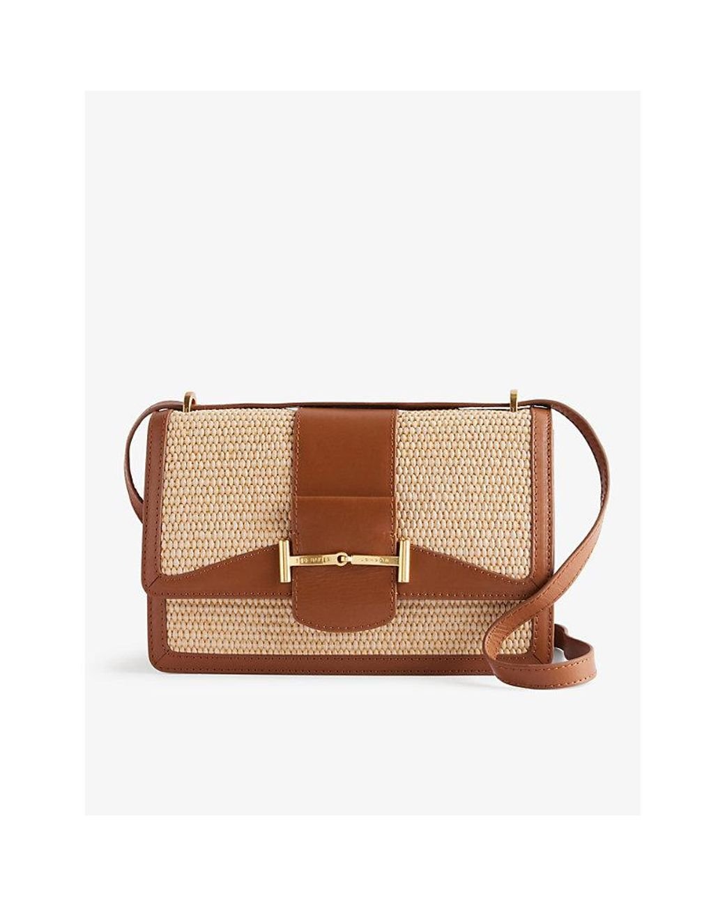Ted Baker Edanas Branded-hardware Woven Cross-body Bag in Brown Lyst - Main Image