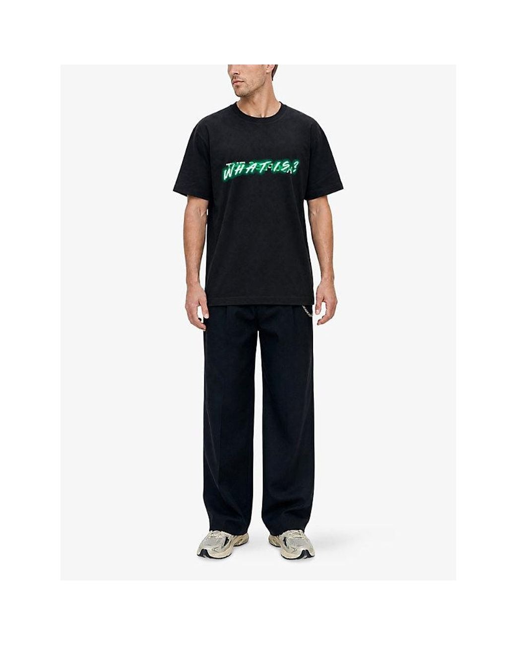 The Kooples Black Logo-Print Short-Sleeve Cotton T-Shirt for men