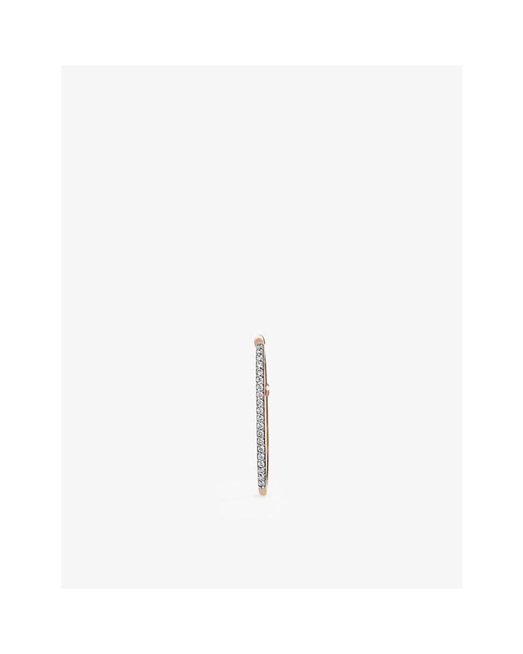 Kismet by Milka Metallic Shimmery Equality 0.10Ct Diamond Hoop Earring