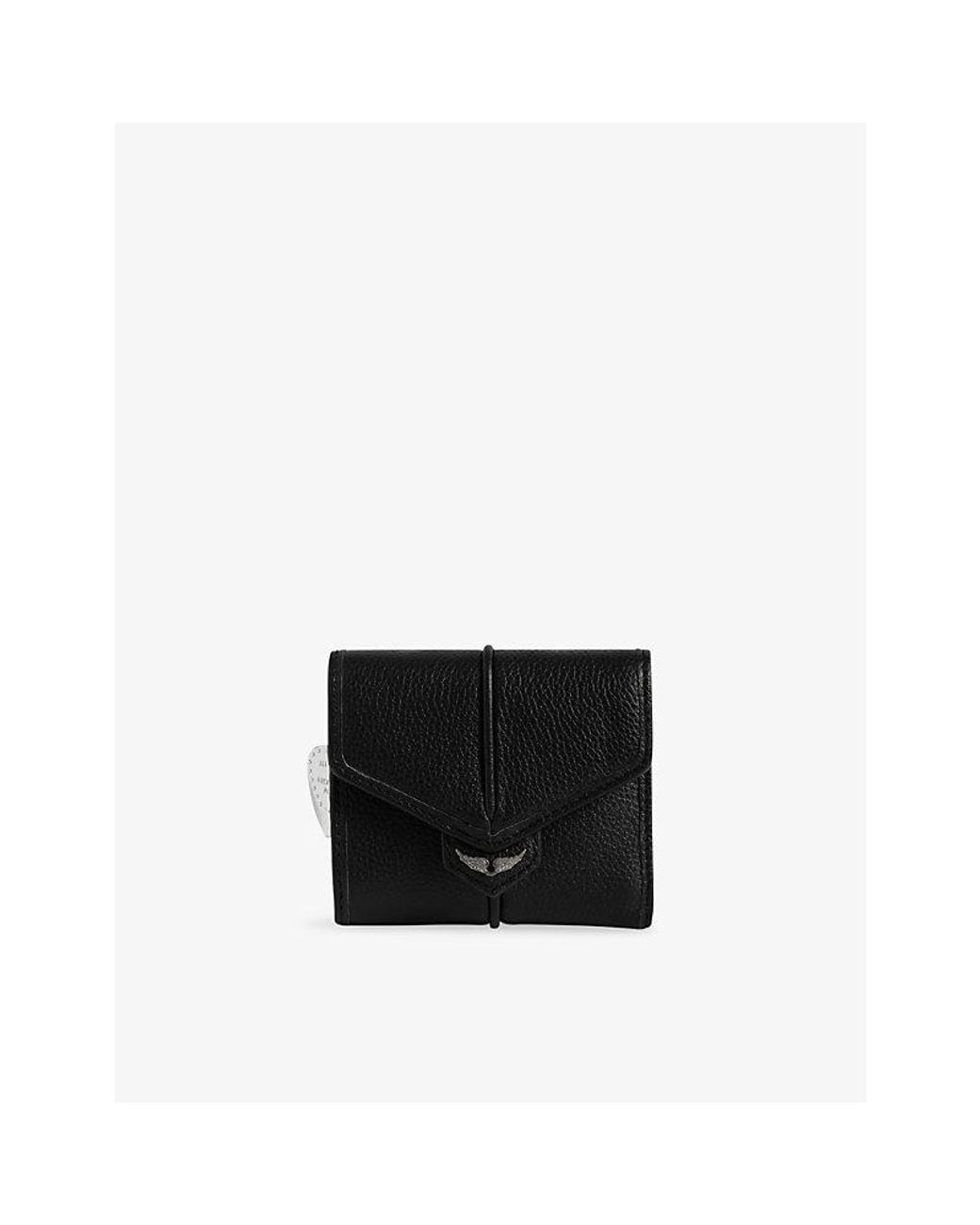 Zadig & Voltaire Black Sunny Trifold Leather Wallet