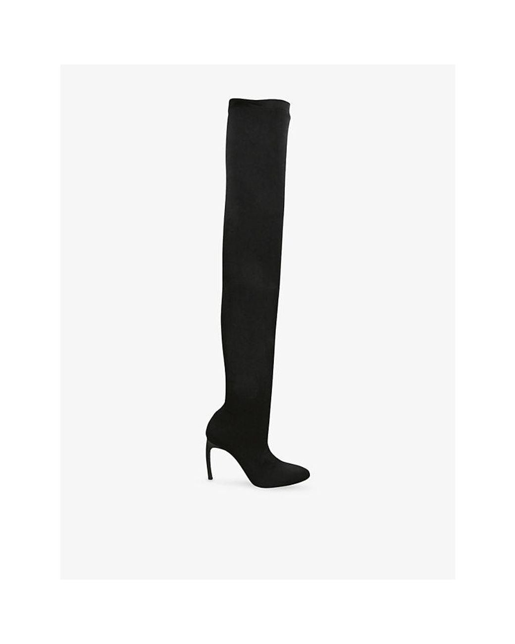 Victoria Beckham Black Harlow 100 Suede Thigh-High Boots