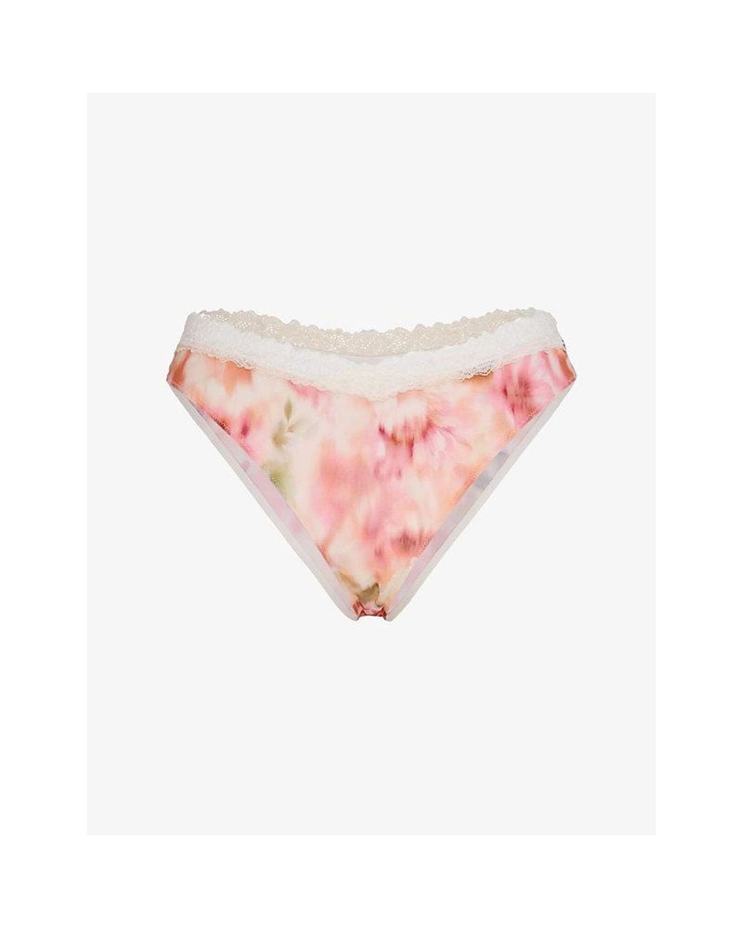 Savage x Fenty Pink Bare Flower Brazilian Briefs