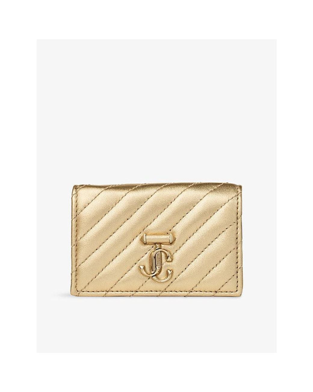 Jimmy Choo Natural Curve Nello Quilted Leather Cardholder