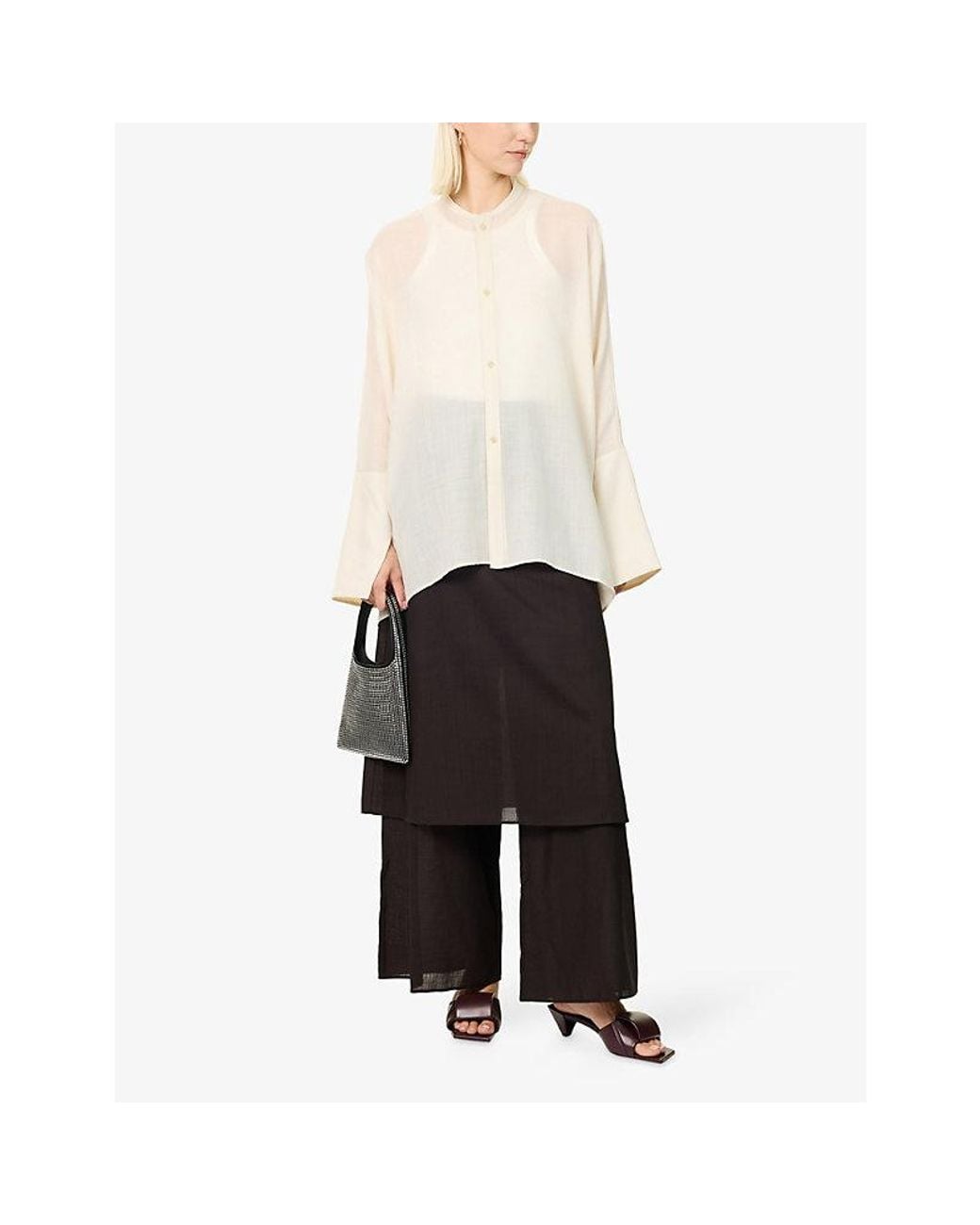 Ruohan Natural Kael Oversized Wool Shirt