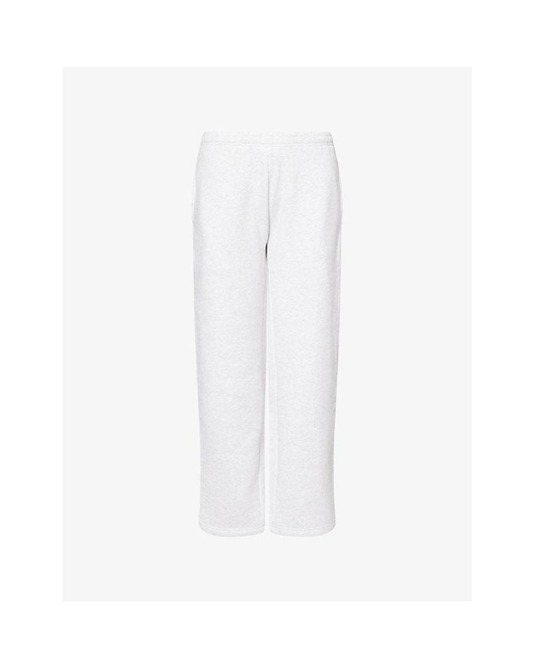 Ru & Rocka White Baseball Logo-Print Cotton-Blend Jogging-Bottoms