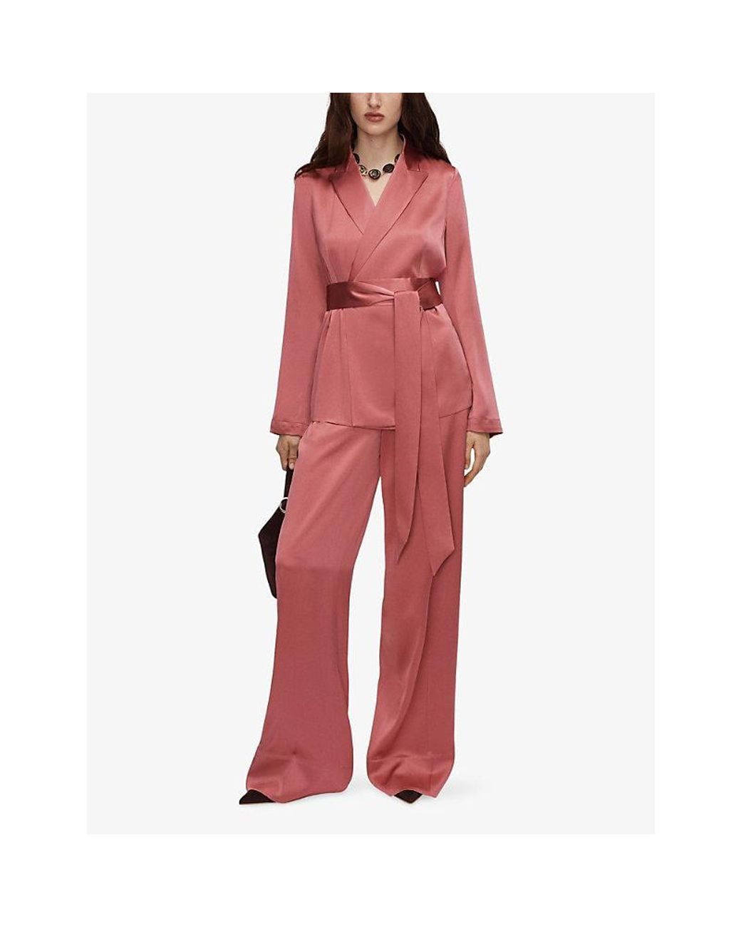 Joseph Pink Archer Silk-Satin Jacket