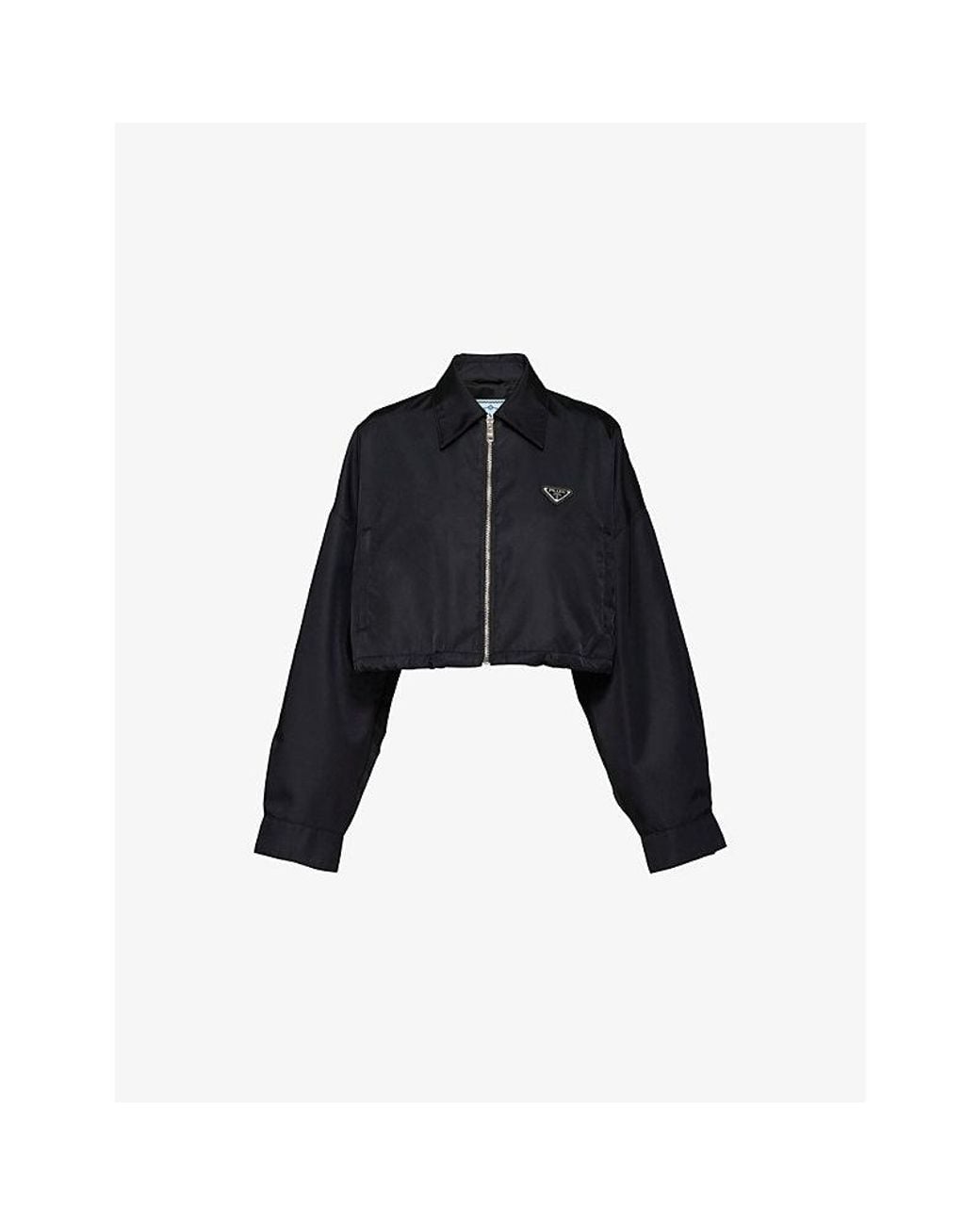 Prada Black Re-Nylon Cropped Nylon Jacket