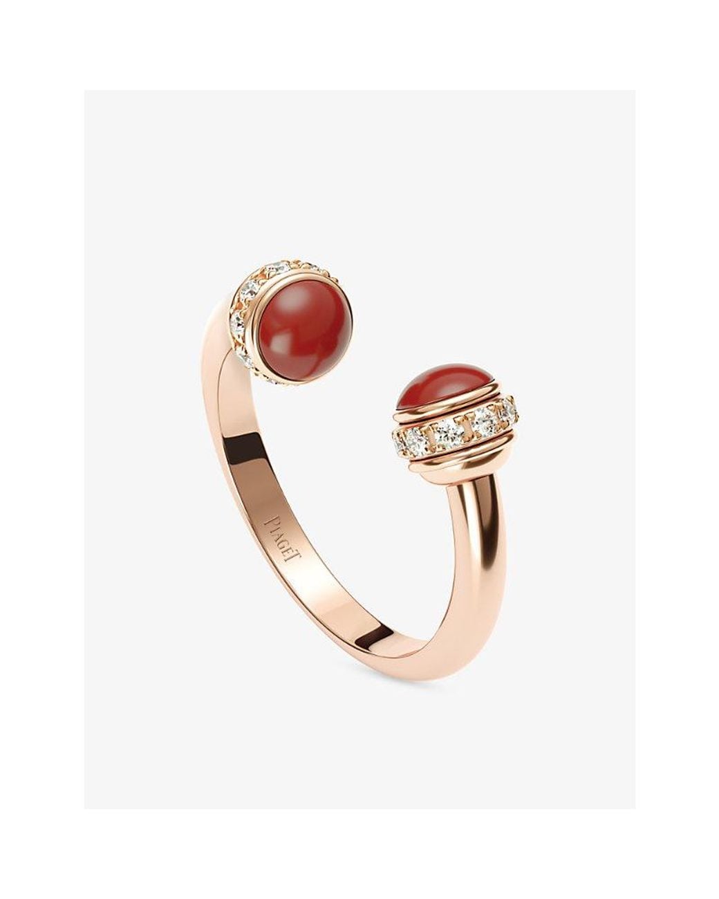 Piaget Pink Possession 18Ct Rose- Carnelian And 0.21Ct Brilliant-Cut Diamond Bangle