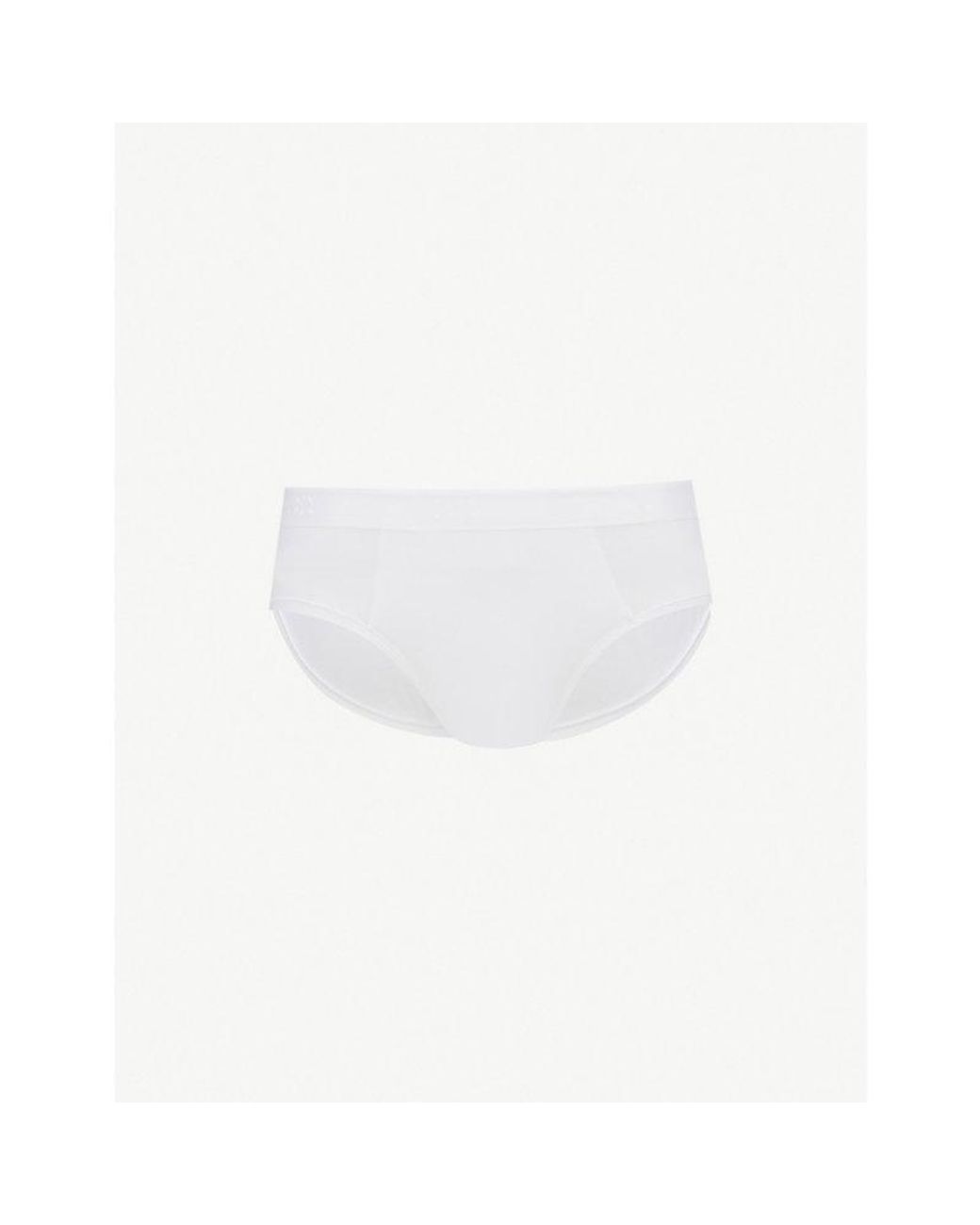 Derek Rose White Slim-Fit Modal Briefs for men