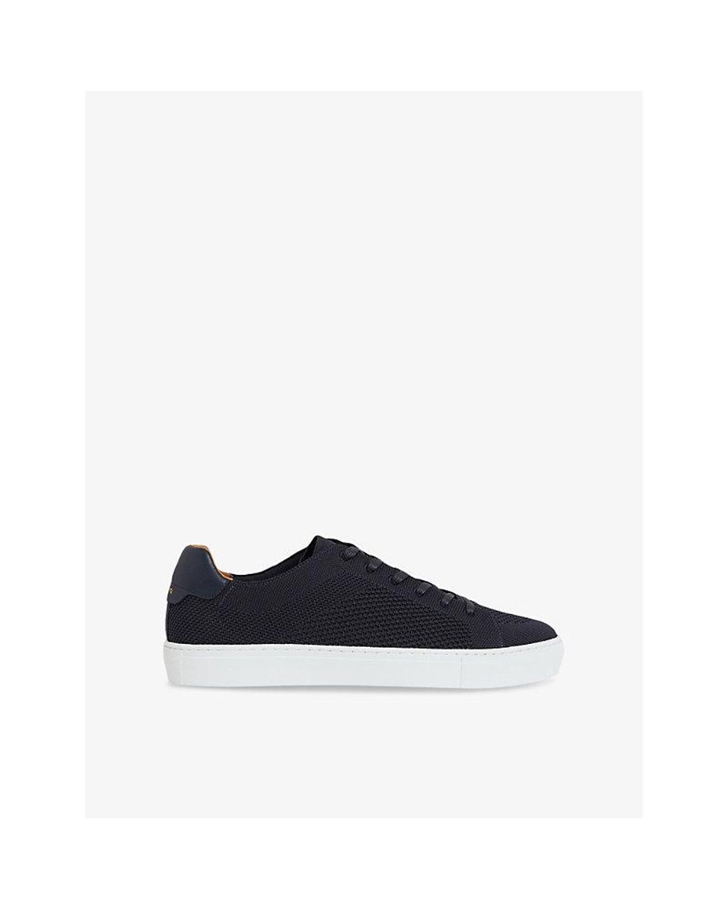 Reiss Blue Finley Knit Low-Top Trainers for men