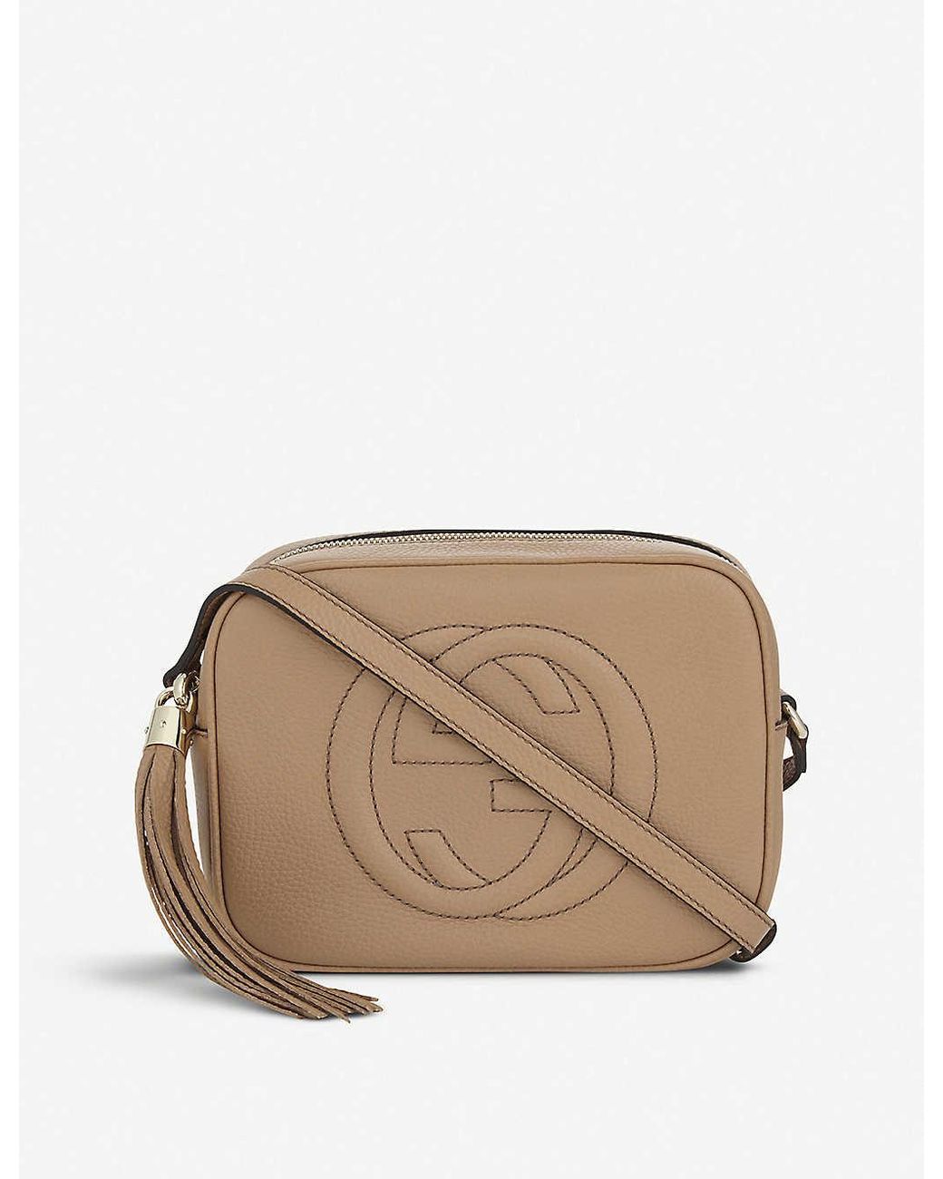 Gucci Soho Leather Disco Cross-body Bag in Natural | Lyst