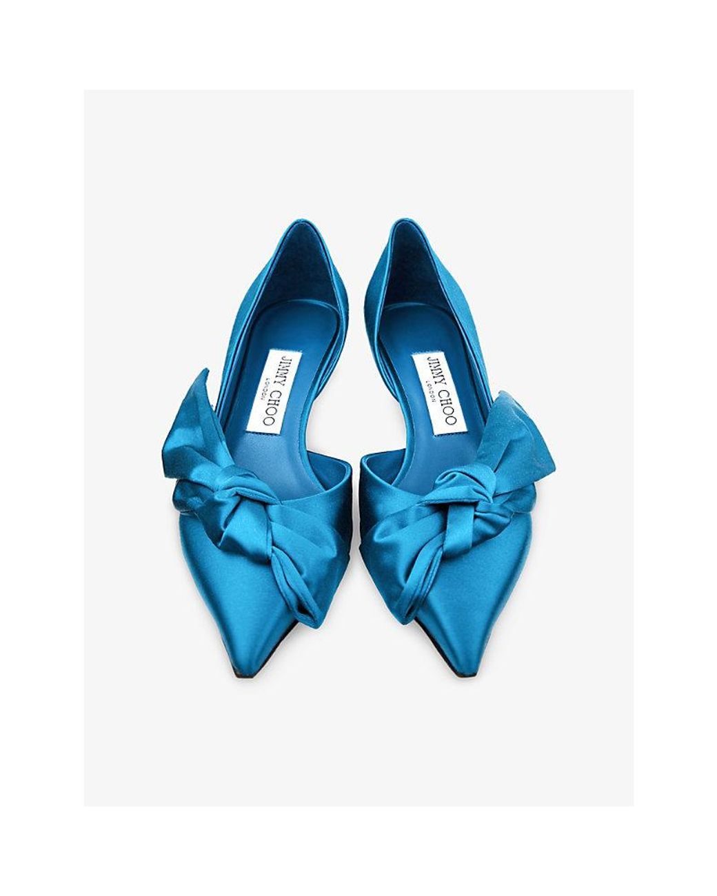 Jimmy Choo Blue Issy 50 Satin Pumps