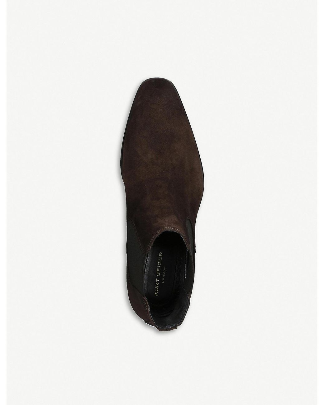 Kurt Geiger Frederick Suede Chelsea Boots in Black for Men Lyst