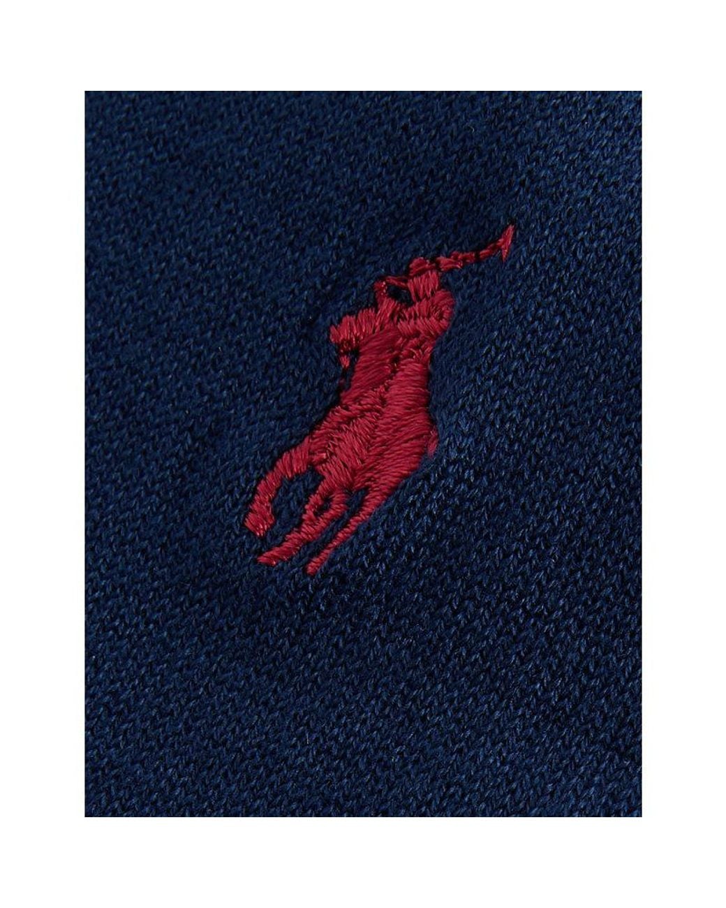 Polo Ralph Lauren Blue Logo-Embroidered Stretch-Cotton Ankle Socks for men