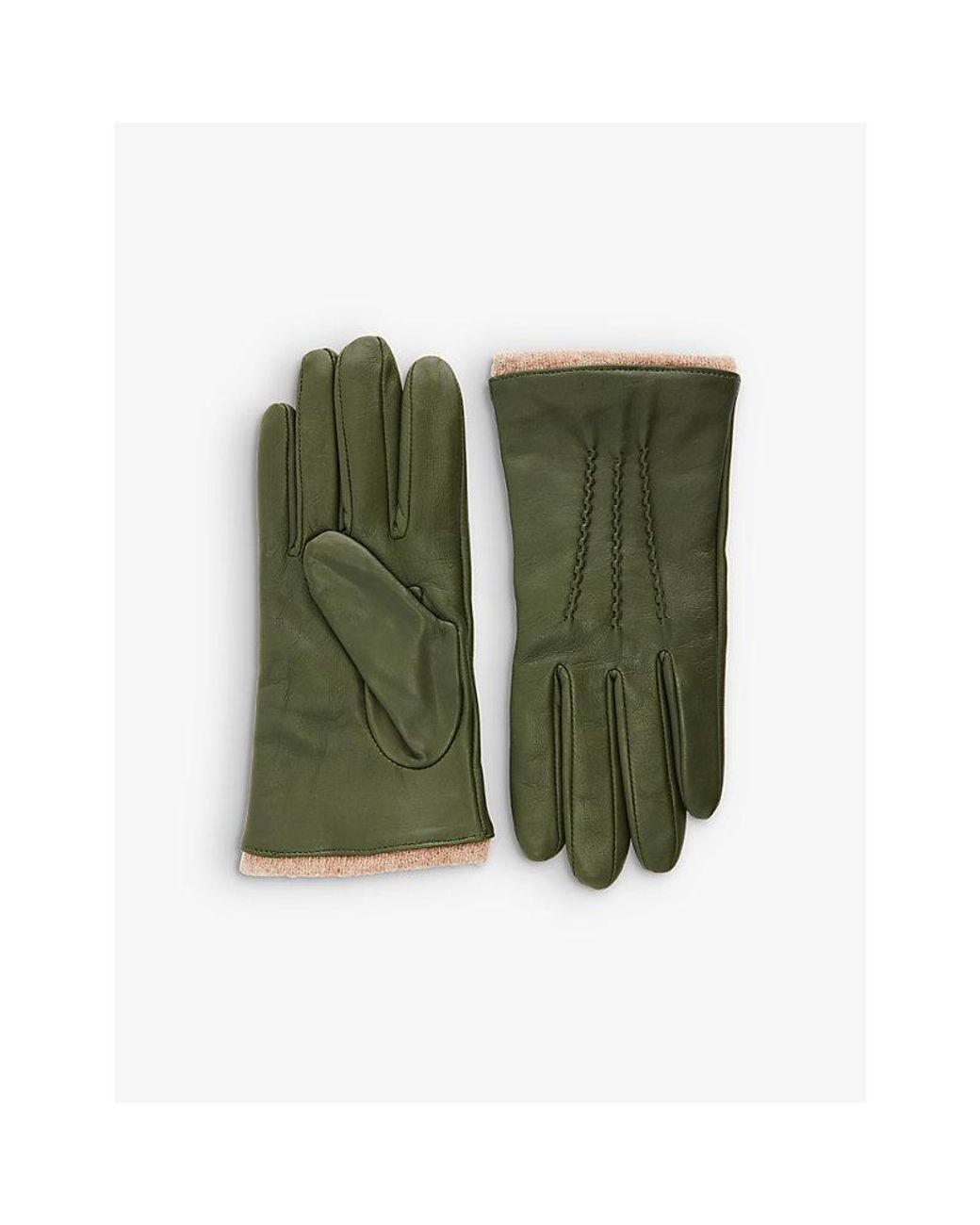 Dents Green Lorraine Leather Gloves